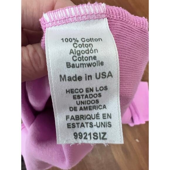Michael Stars NWT XS Pink 3/4 Sleeve Crewneck Tee 1x1 Cotton Made in USA - Picture 7 of 7